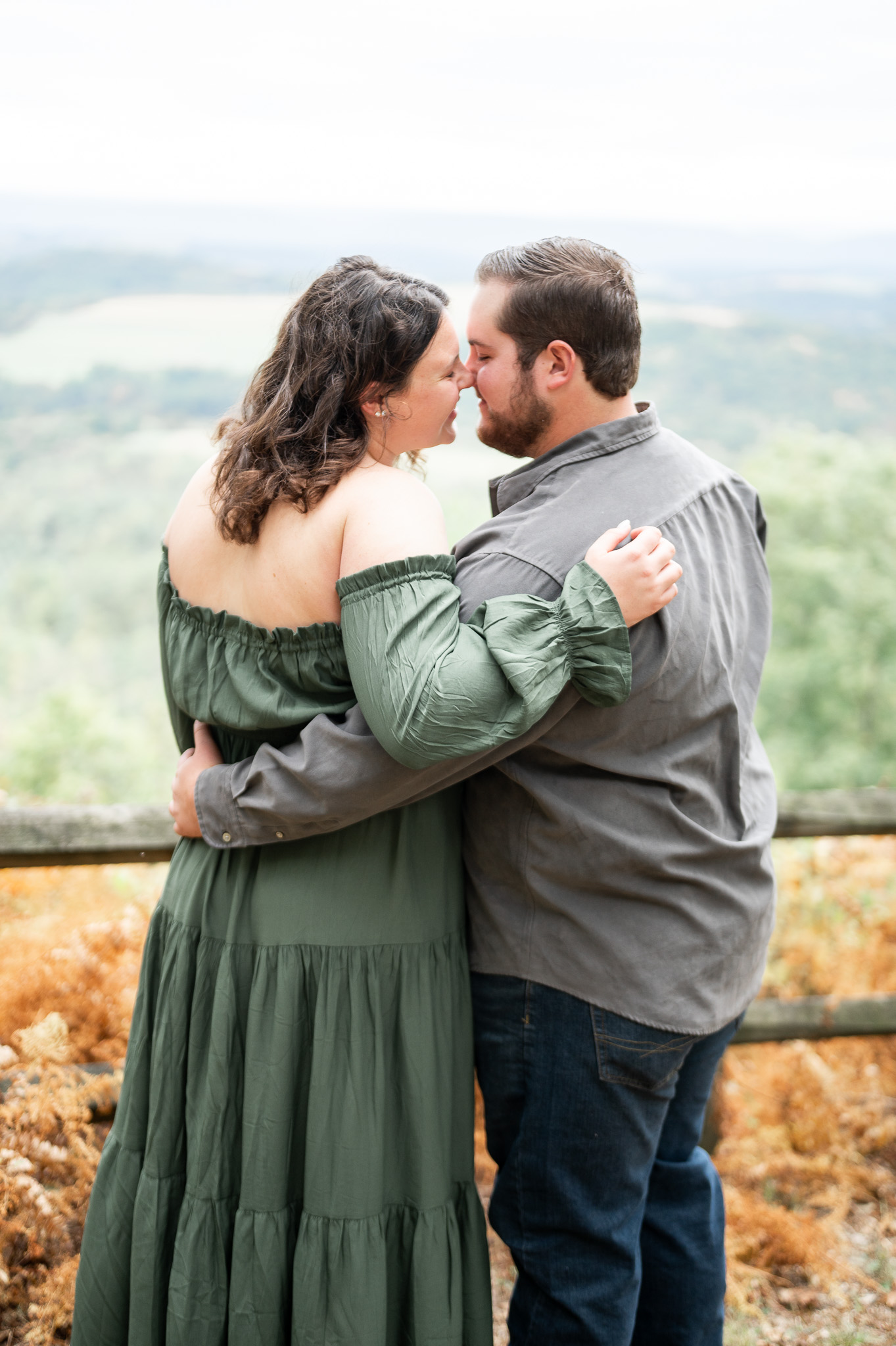 central PA mountain top engagement photo