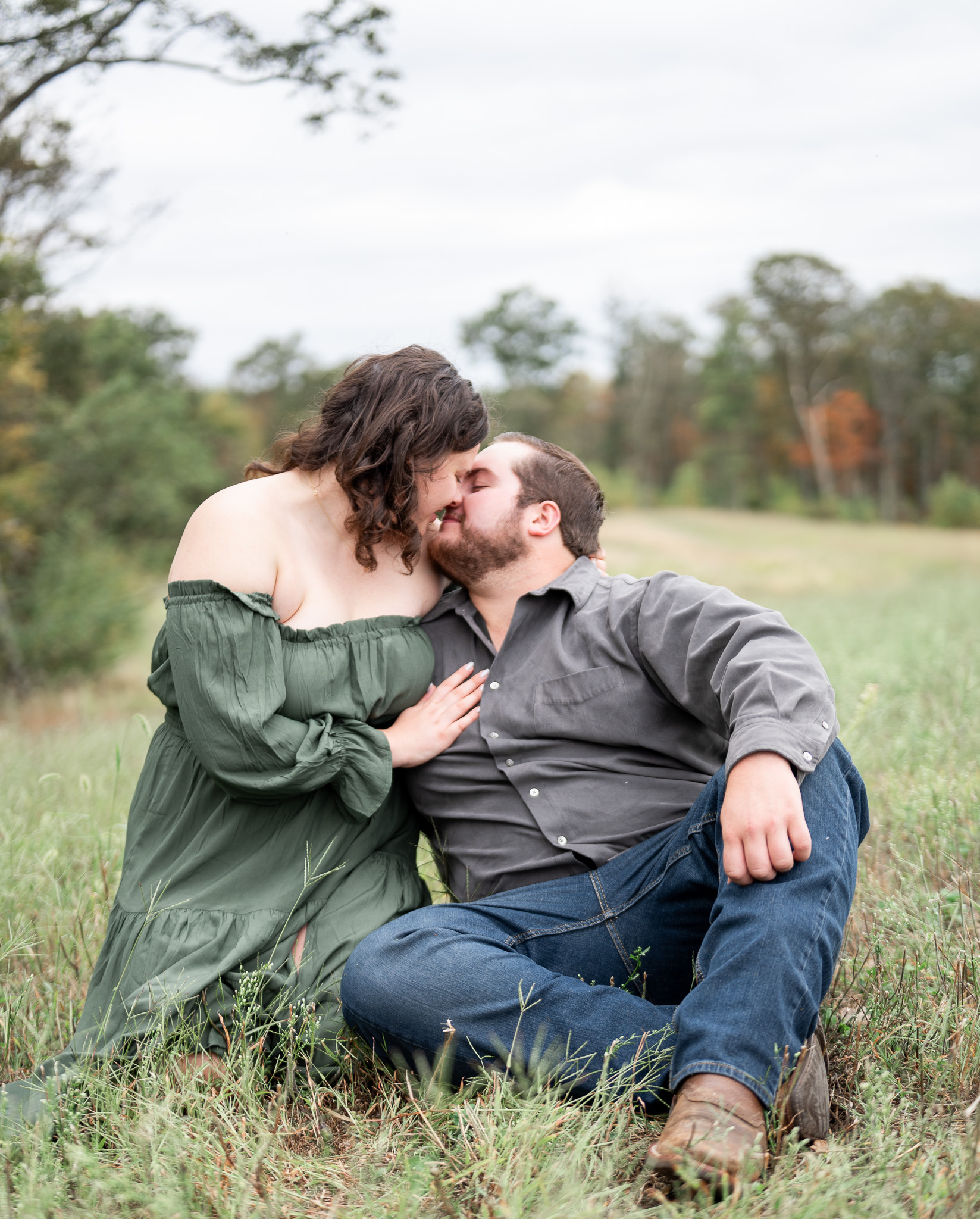 intimate photo of engaged couple 