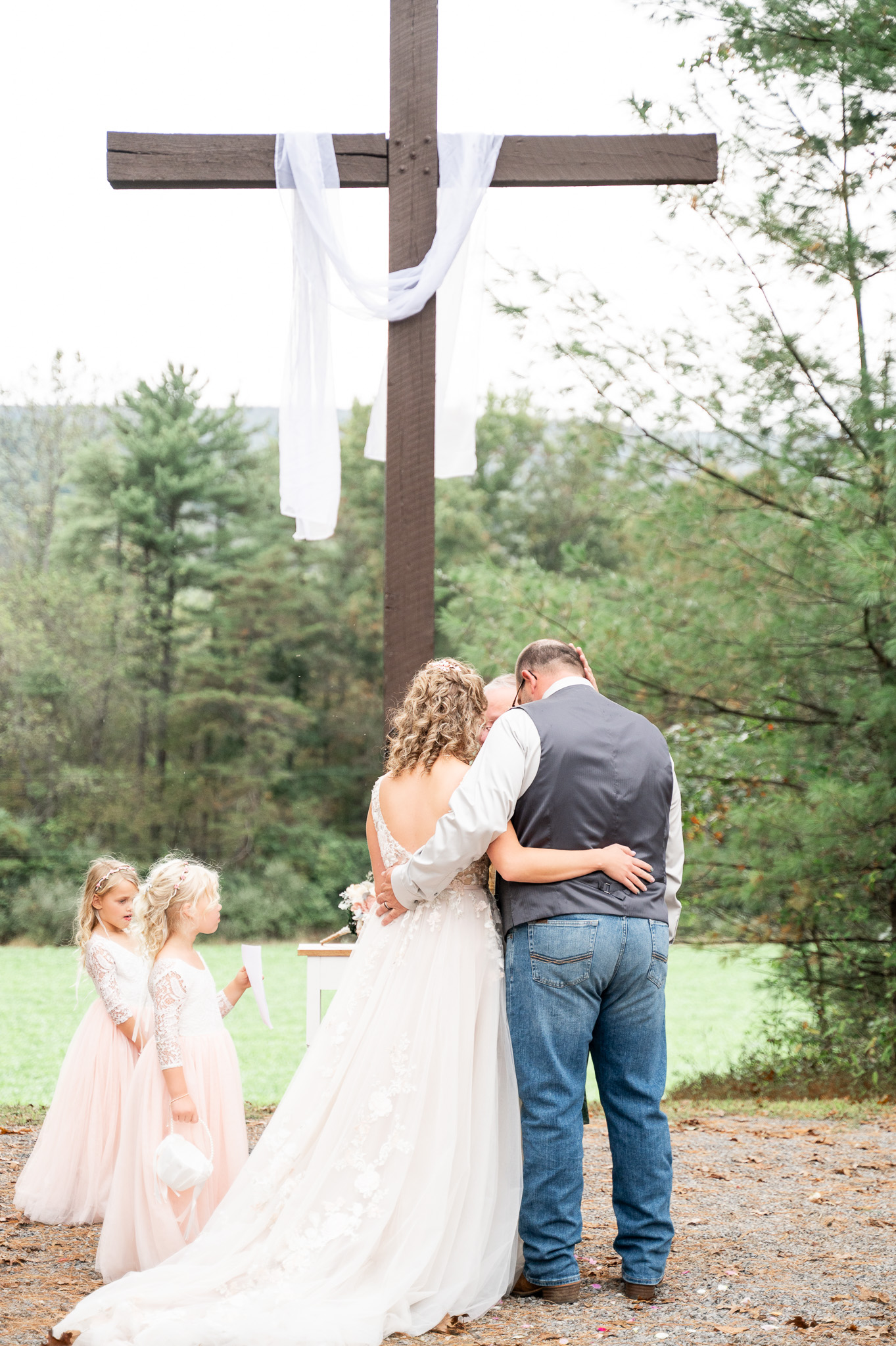 Husband and wife wedding ceremony in Mifflinburg PA