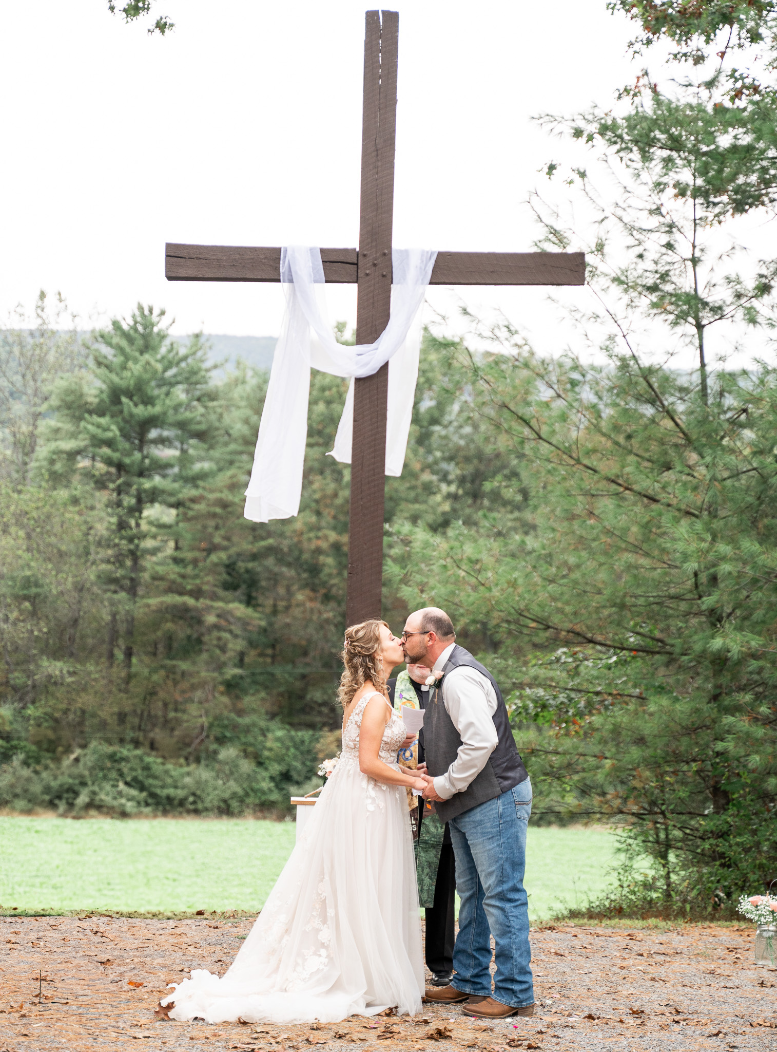 First kiss as husband and wife in PA