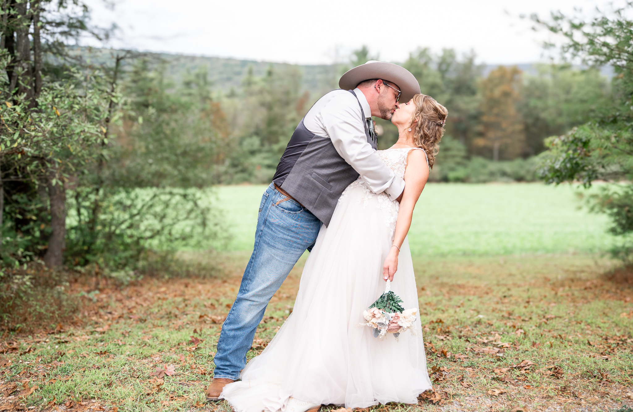 sweet bride and groom photo after wedding