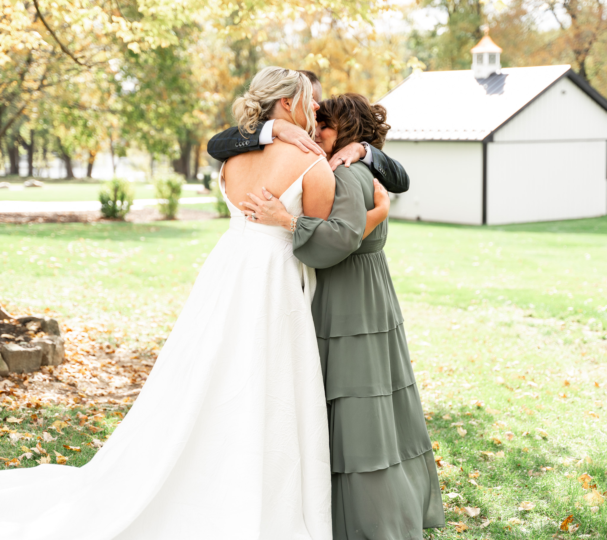 Family Hug in Central PA at wedding
