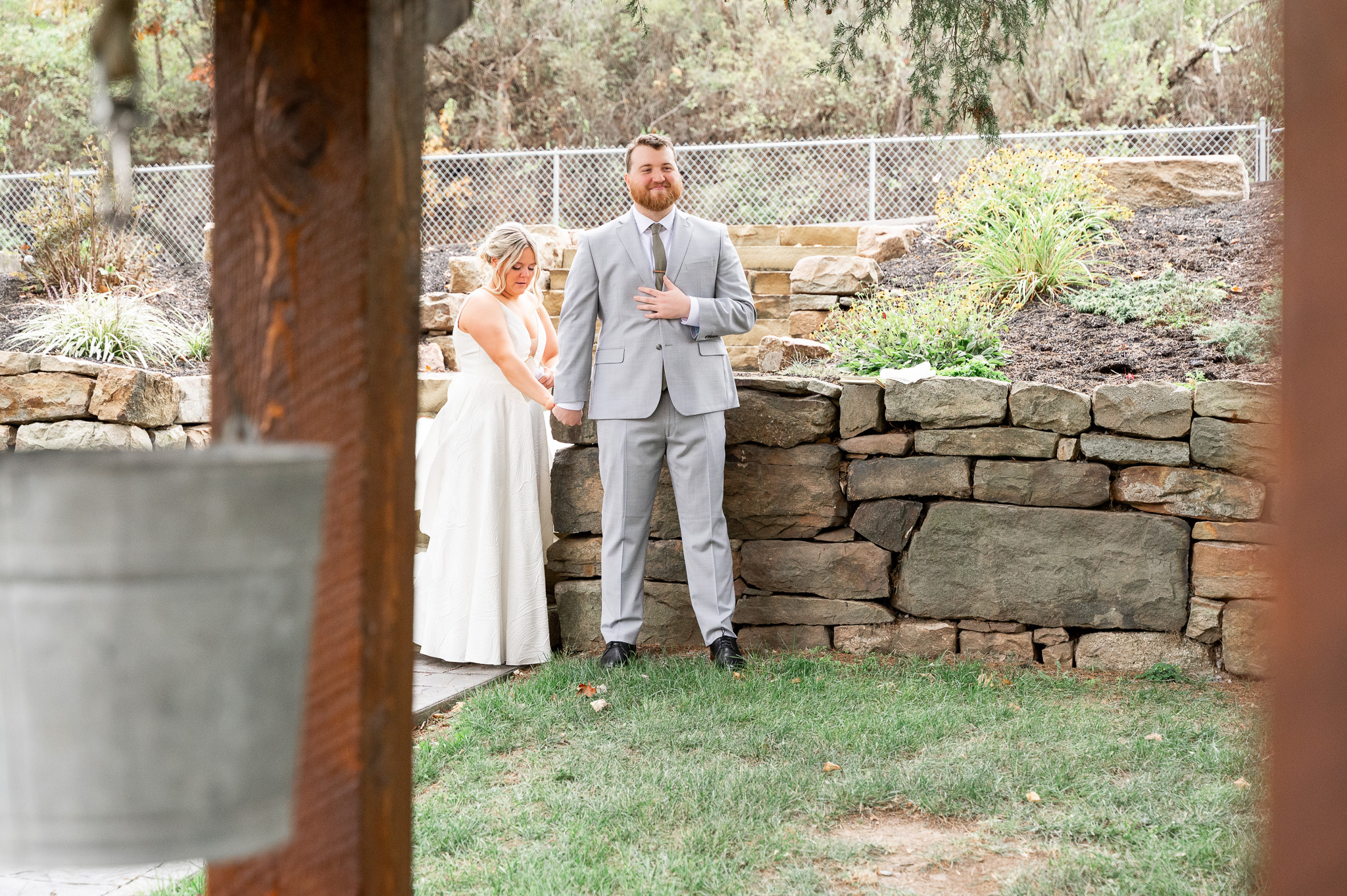 First Touch at River Bend Wedding Venue in Millersburg PA before wedding Ceremony