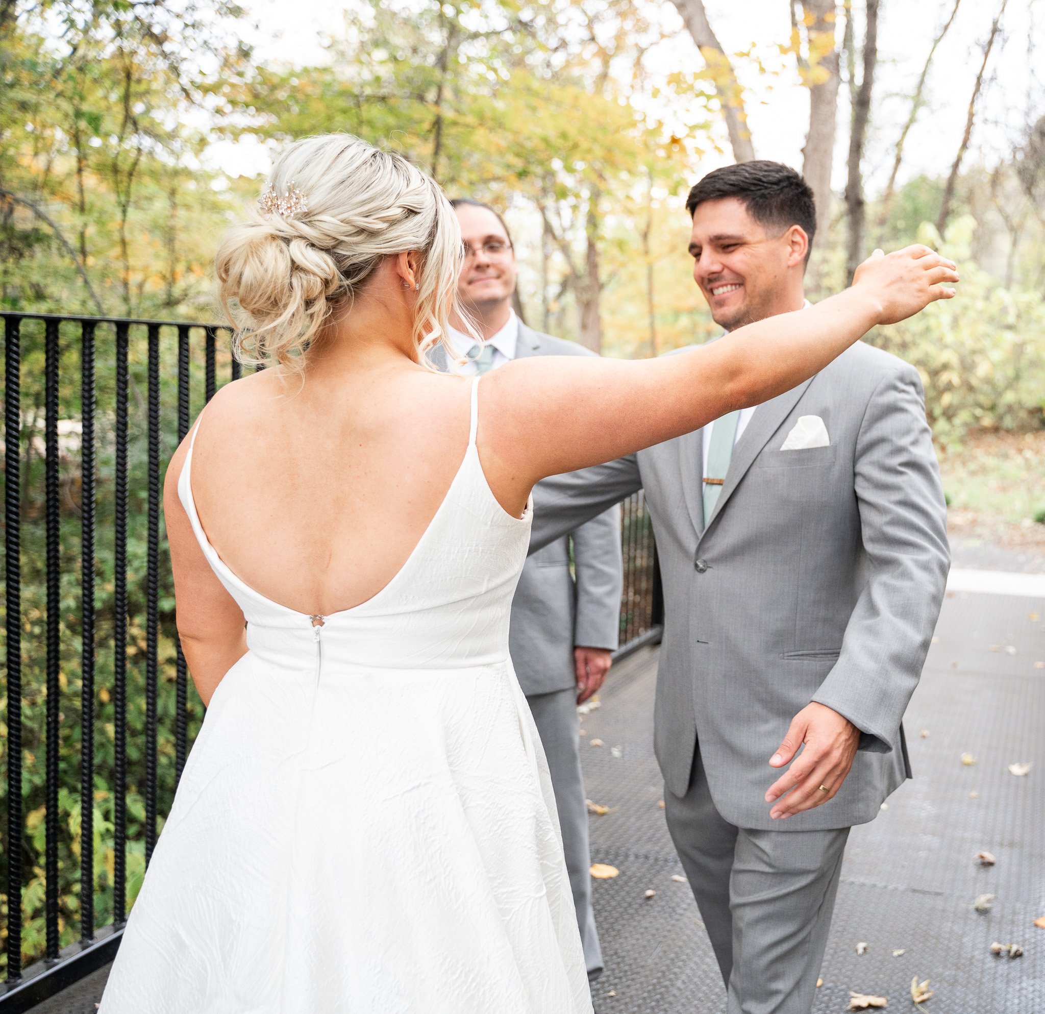 First Look with Brothers before wedding in Central PA