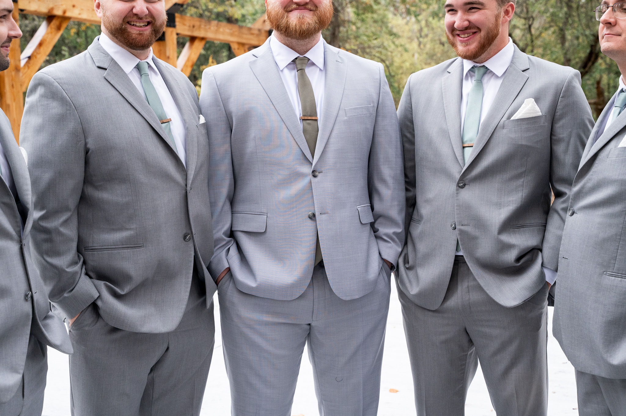 Detail Photo of handmade tie clips for a River Bend Wedding Venue in Millersburg PA