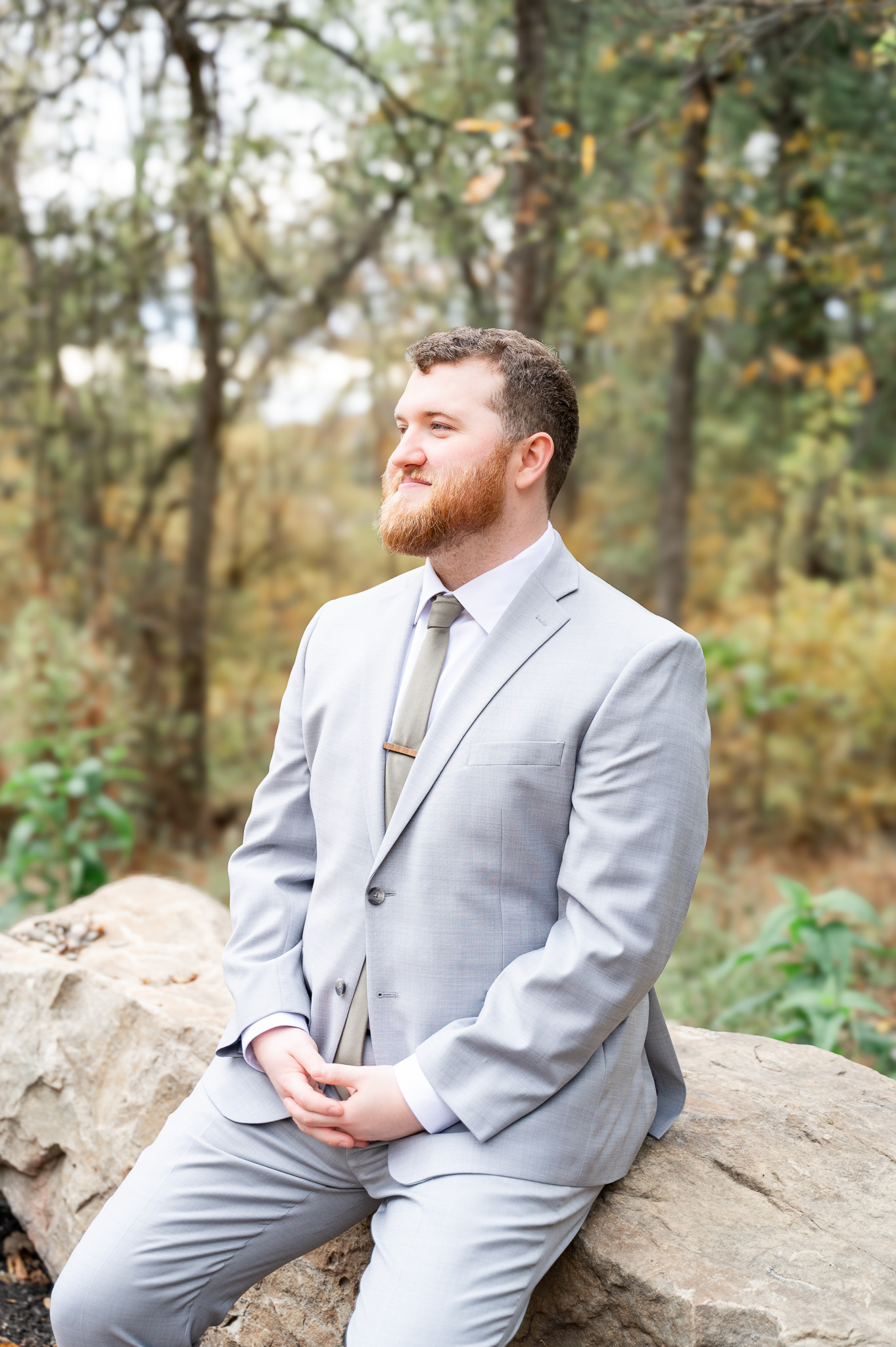 Groom in Central PA before wedding