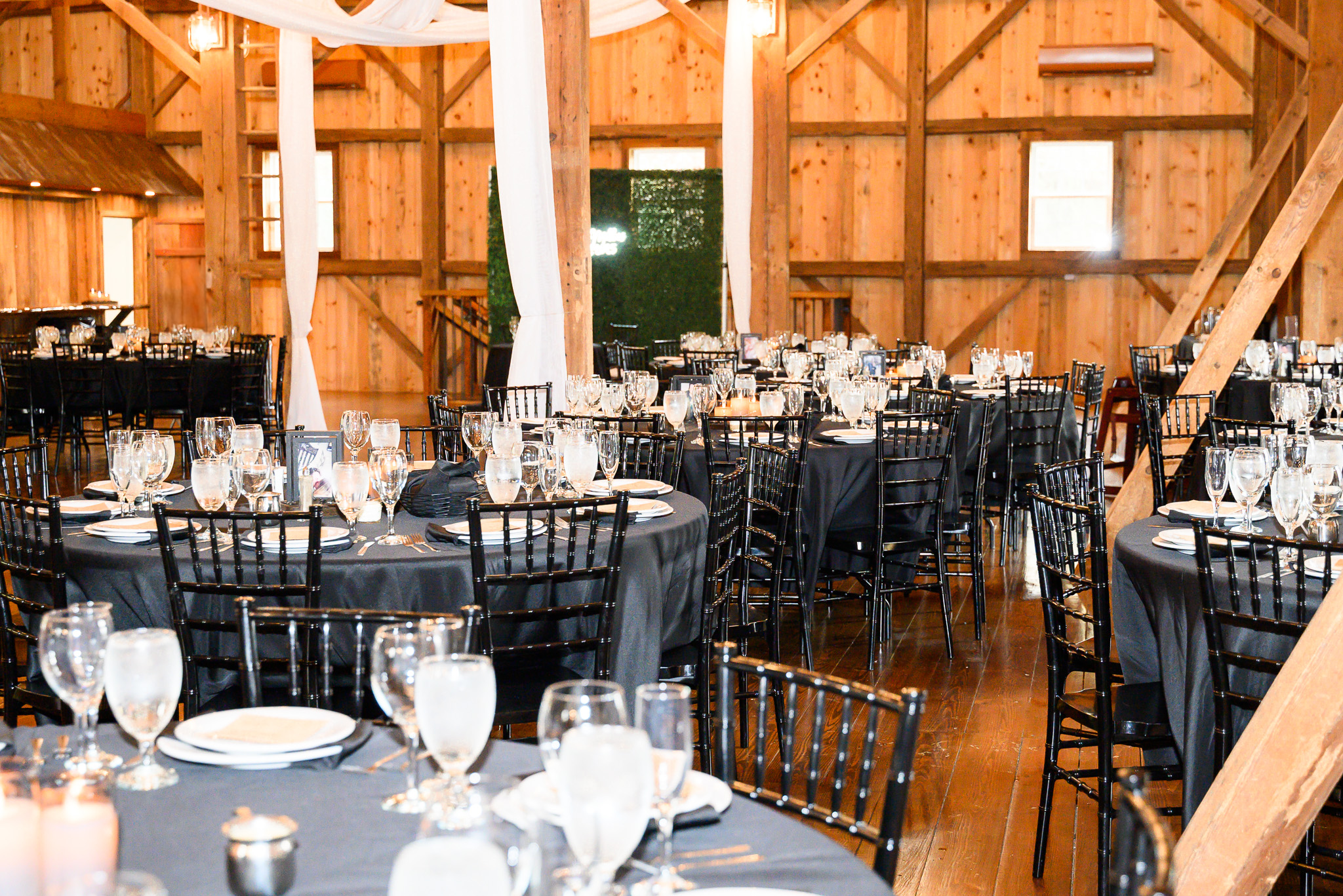 Elegant Reception decor at a River Bend Wedding Venue in Millersburg PA for the celebration